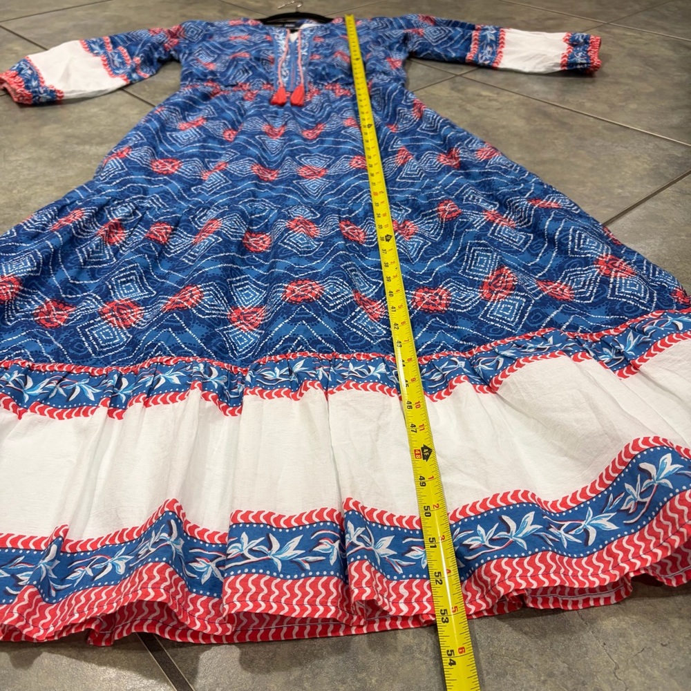 HATLEY hatley celine maxi dress in diamond shibori Sz M Vacay Beachy Party - Picture 11 of 11